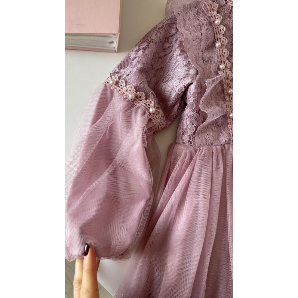 Ніжна сукня для дівчинки колір фіолетовий 10996