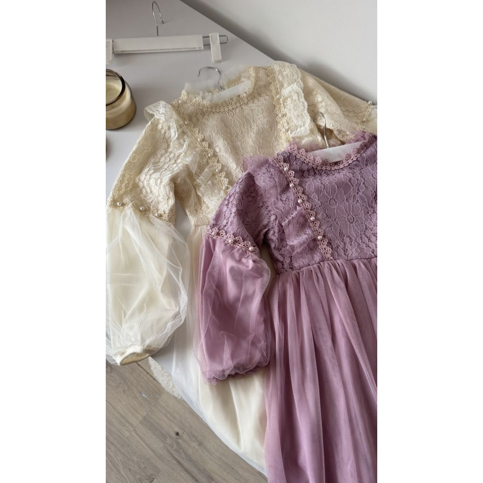 Ніжна сукня для дівчинки колір фіолетовий 10996