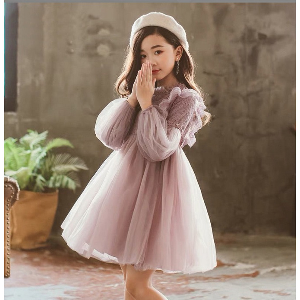 Ніжна сукня для дівчинки колір фіолетовий 10996