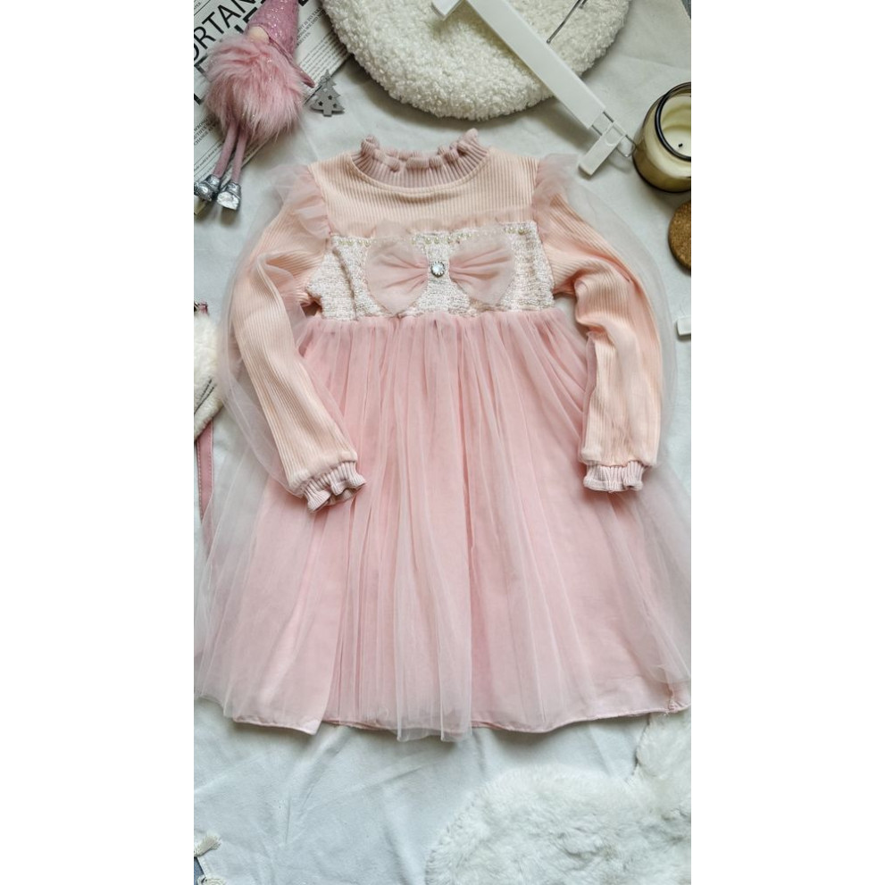 Вишукана сукня для дівчинки у ніжно-рожевому кольорі 10999