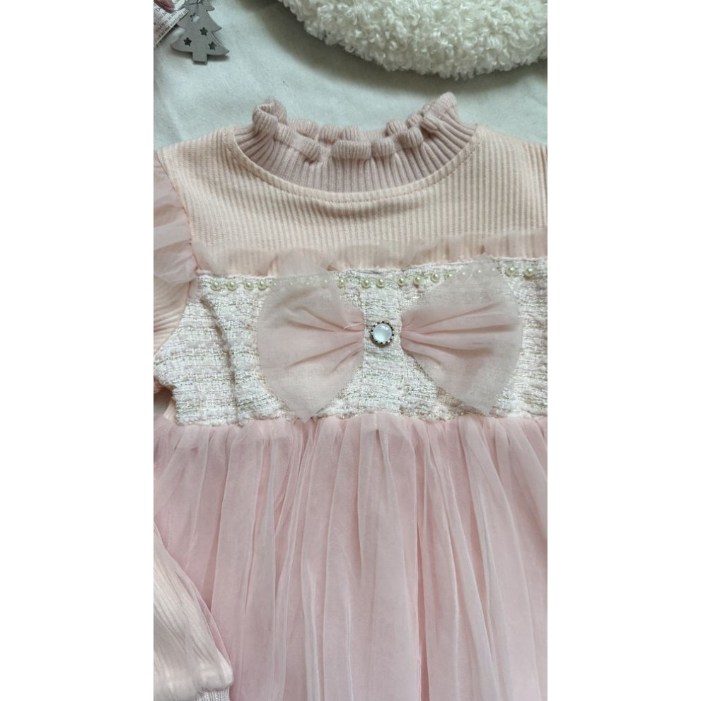 Вишукана сукня для дівчинки у ніжно-рожевому кольорі 10999