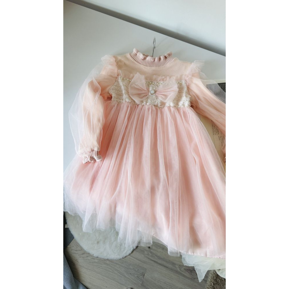 Вишукана сукня для дівчинки у ніжно-рожевому кольорі 10999