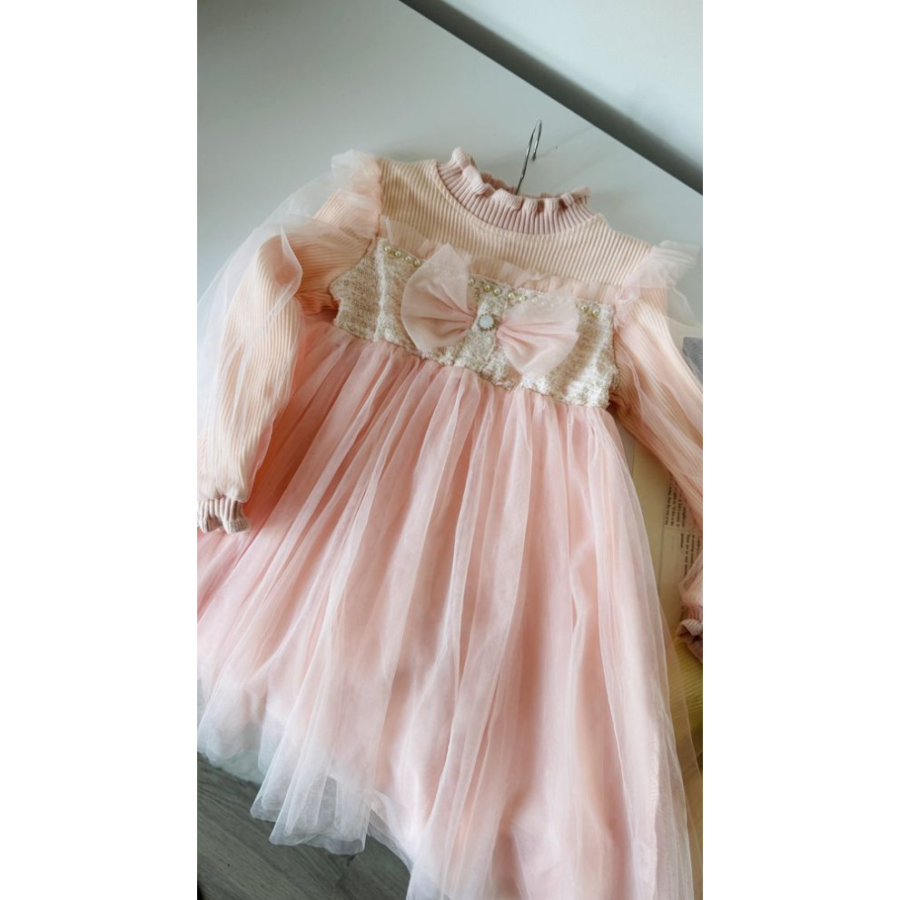 Вишукана сукня для дівчинки у ніжно-рожевому кольорі 10999