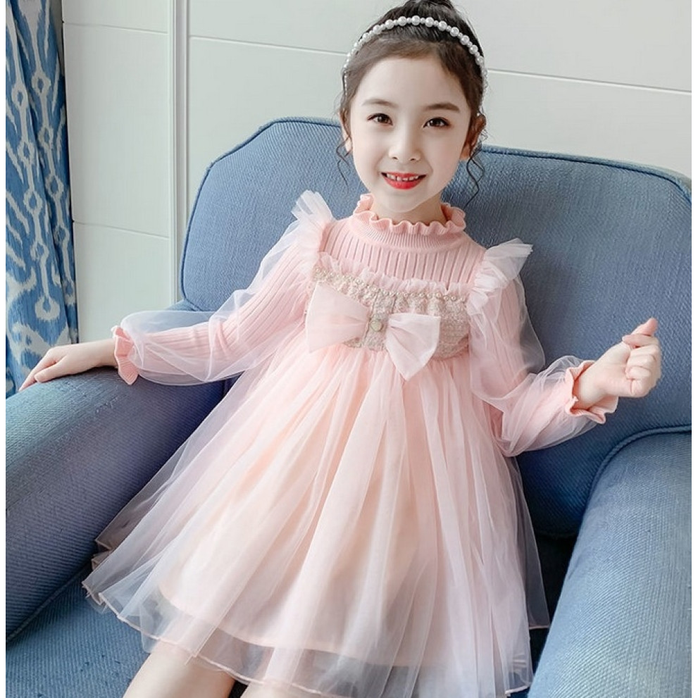 Вишукана сукня для дівчинки у ніжно-рожевому кольорі 10999