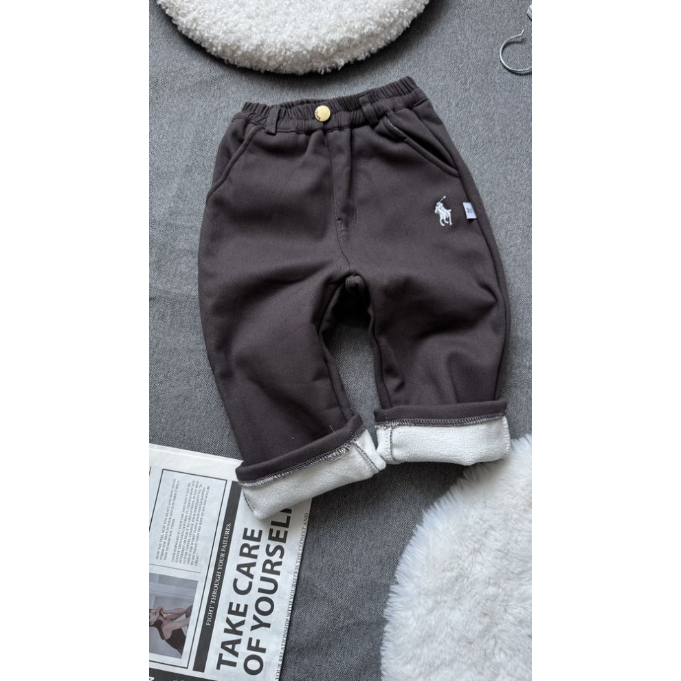 Штани утеплені хлопчику колір сірий 11007