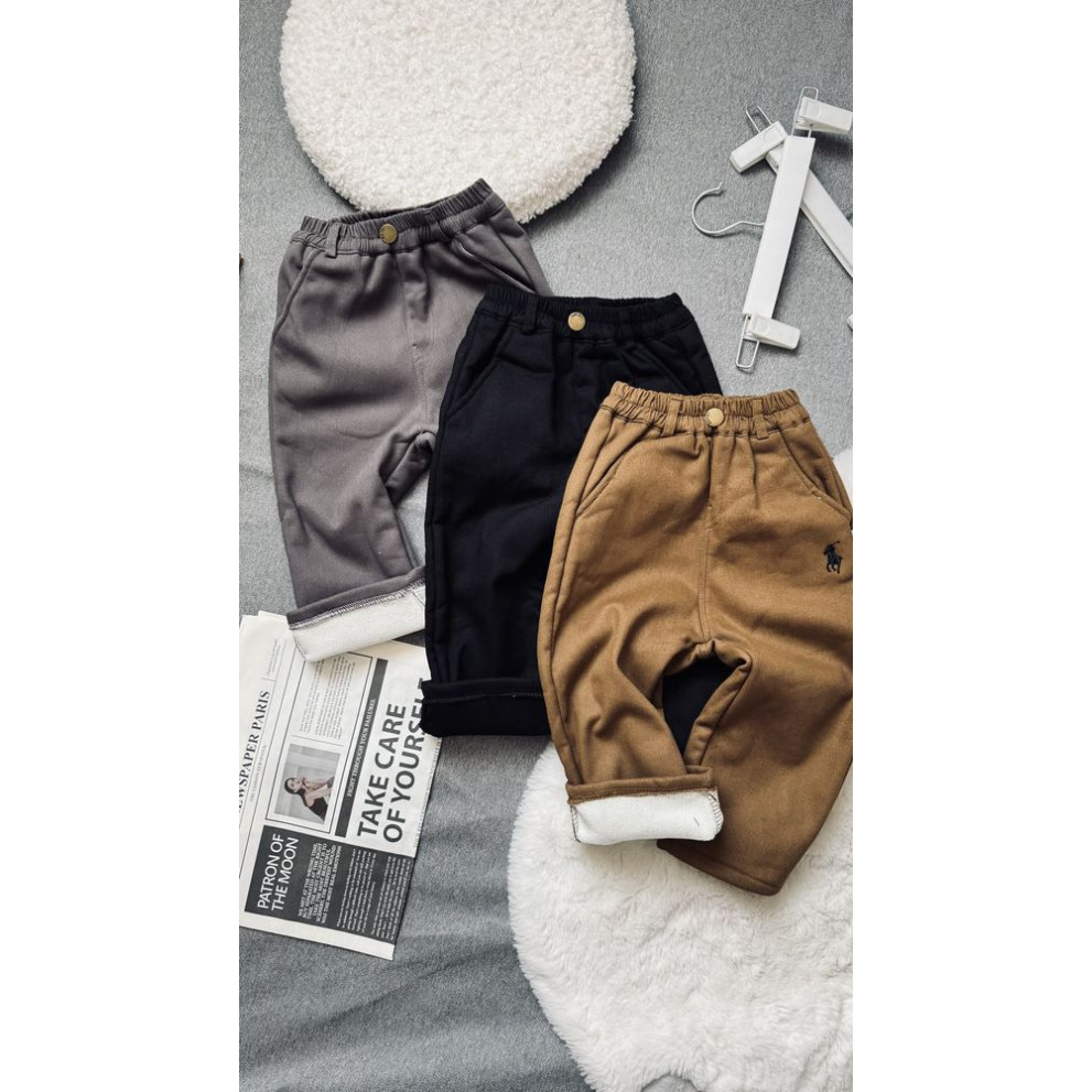 Штани утеплені хлопчику колір коричневий 11008