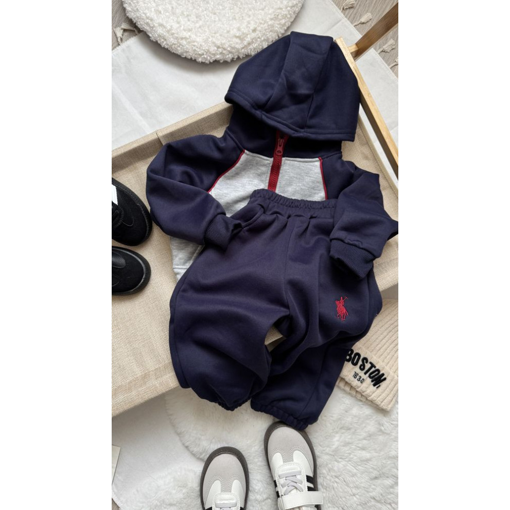 Костюм теплий спортивний хлопчику сині штани 11010