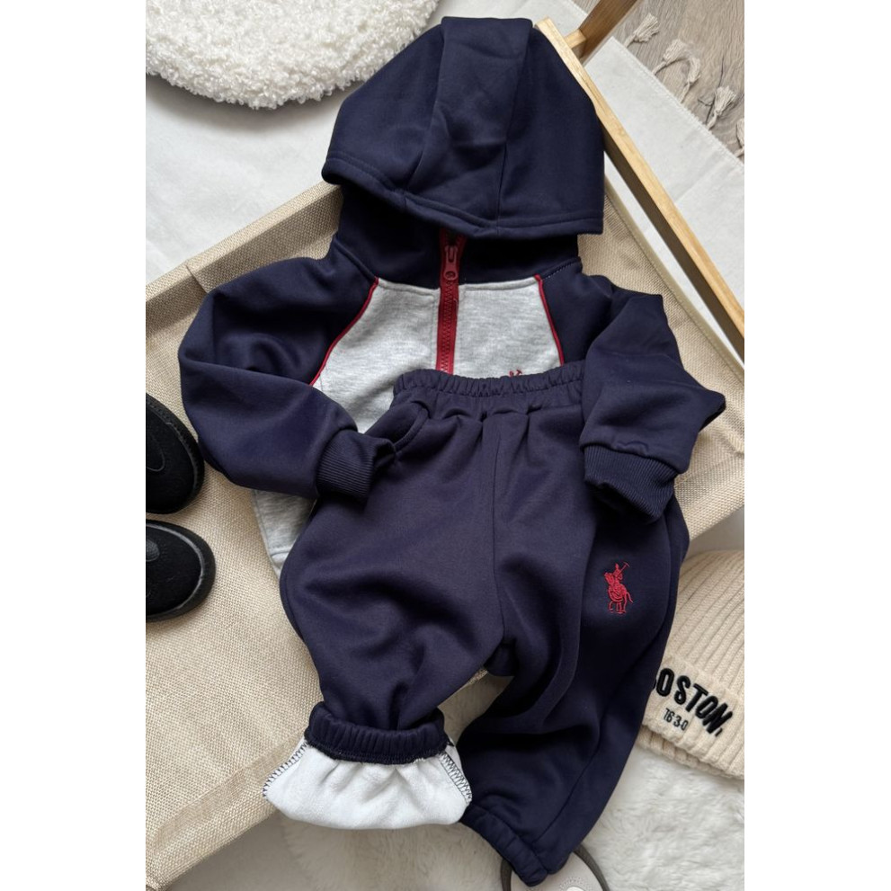 Костюм теплий спортивний хлопчику сині штани 11010