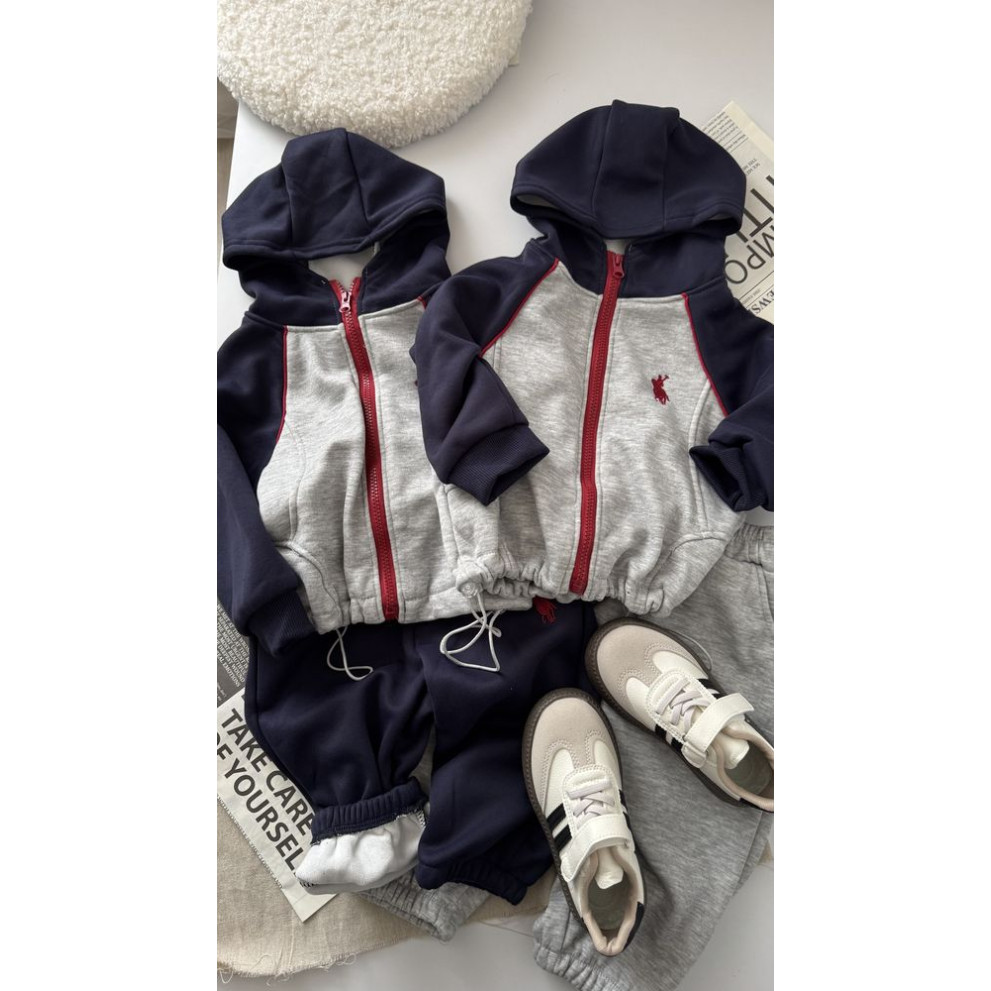 Костюм теплий спортивний хлопчику сині штани 11010