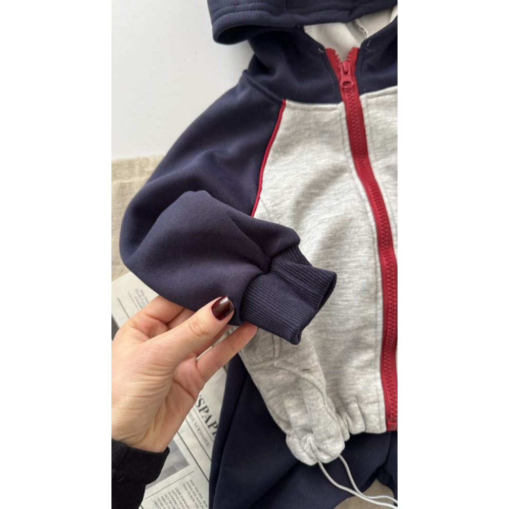 Костюм теплий спортивний хлопчику сині штани 11010