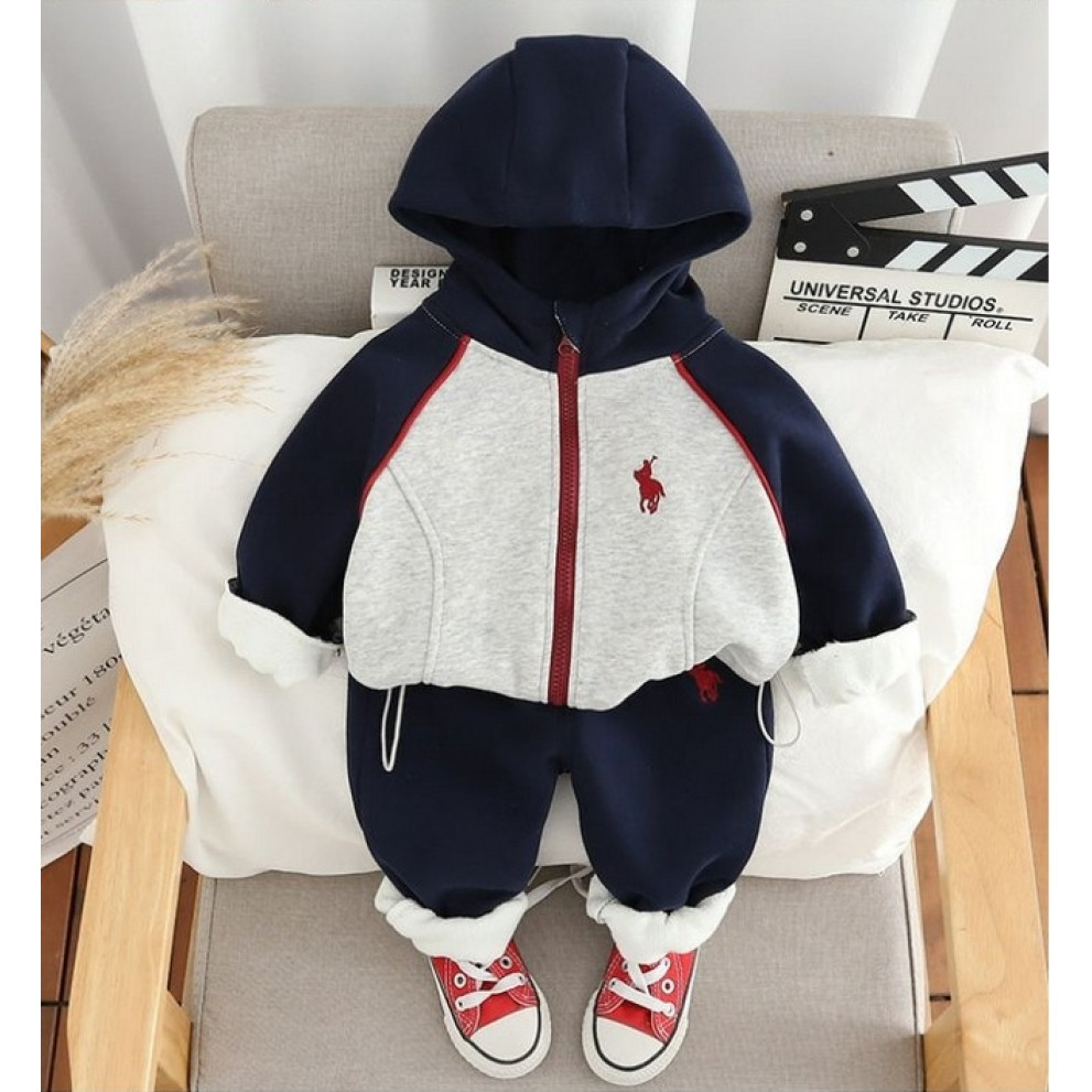 Костюм теплий спортивний хлопчику сині штани 11010