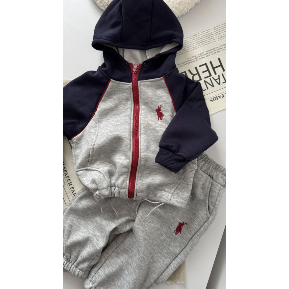 Костюм теплий спортивний хлопчику сірі штани 11011