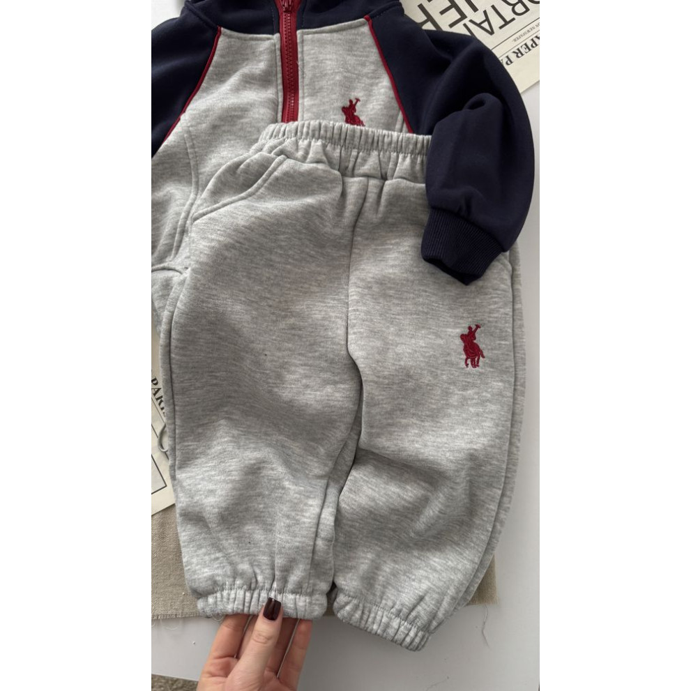 Костюм теплий спортивний хлопчику сірі штани 11011