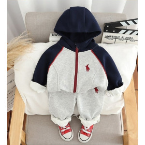 Костюм теплий спортивний хлопчику сірі штани 11011