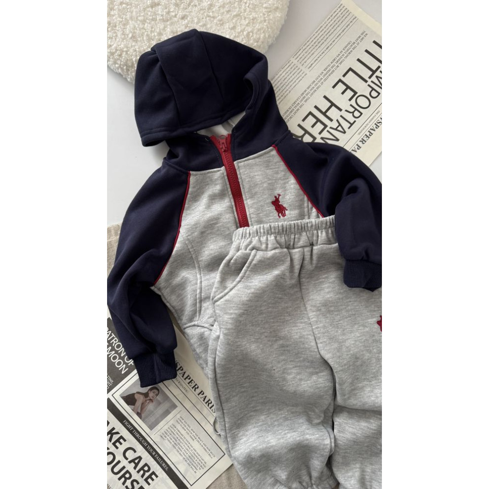 Костюм теплий спортивний хлопчику сірі штани 11011