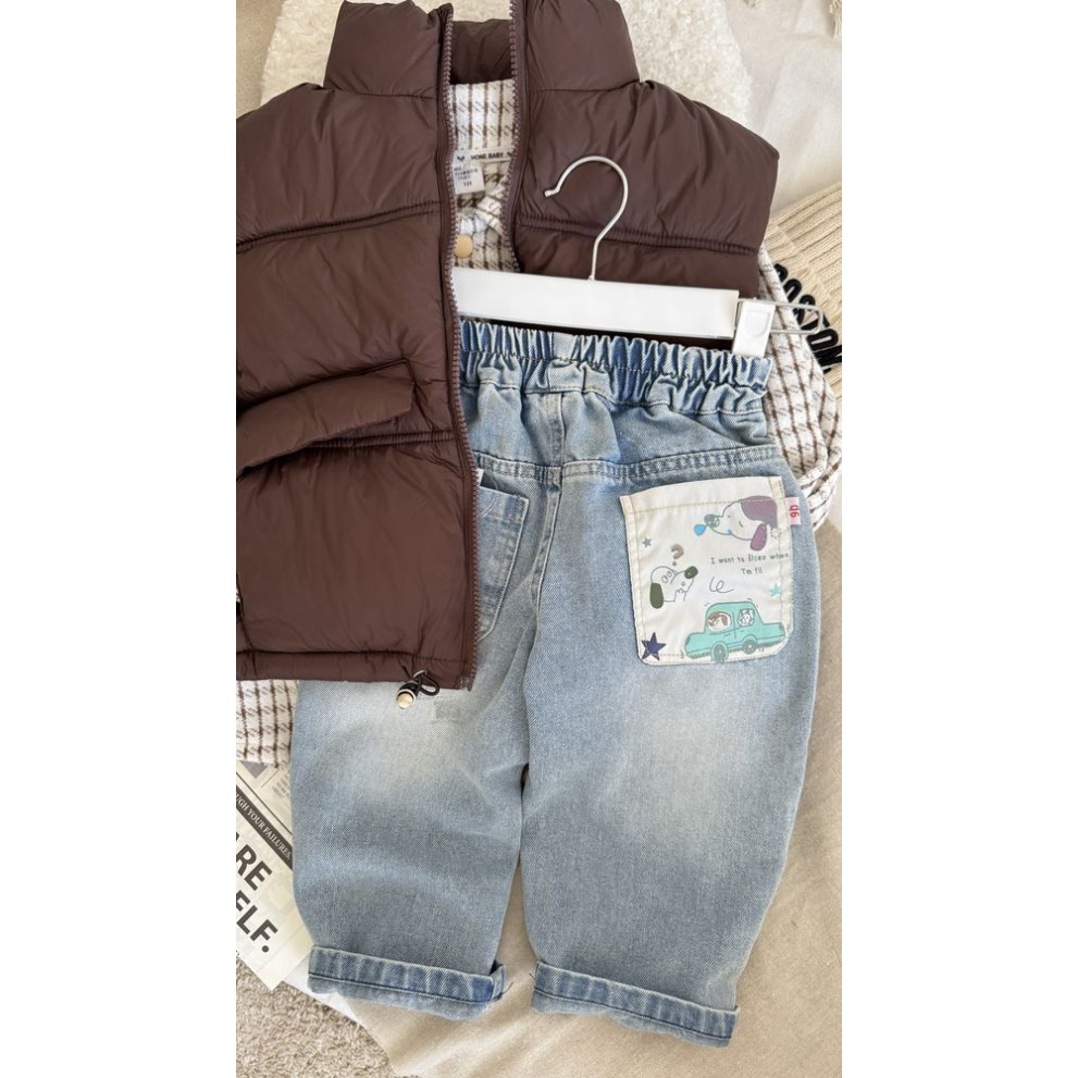 Джинси для хлопчика Car and Dogs колір блакитний 11017