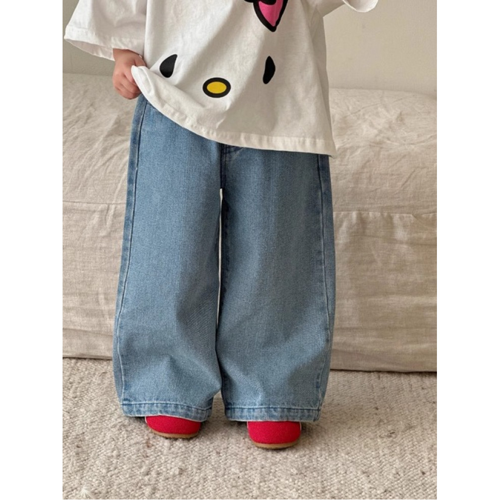 Джинси для дівчинки Hello колір синій 11021 Джинси для дівчинки Hello колір синій 11021