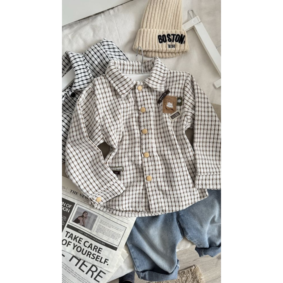 Сорочка стильна Error біла з коричневим 11022