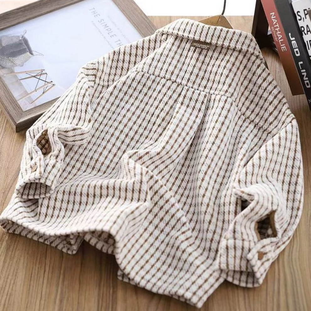 Сорочка стильна Error біла з коричневим 11022