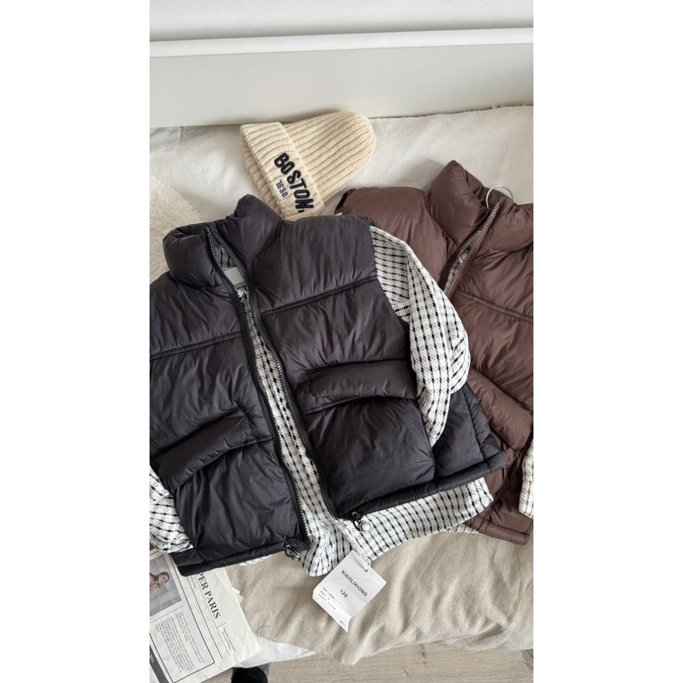 Стильна тепла жилетка колір чорний 11024