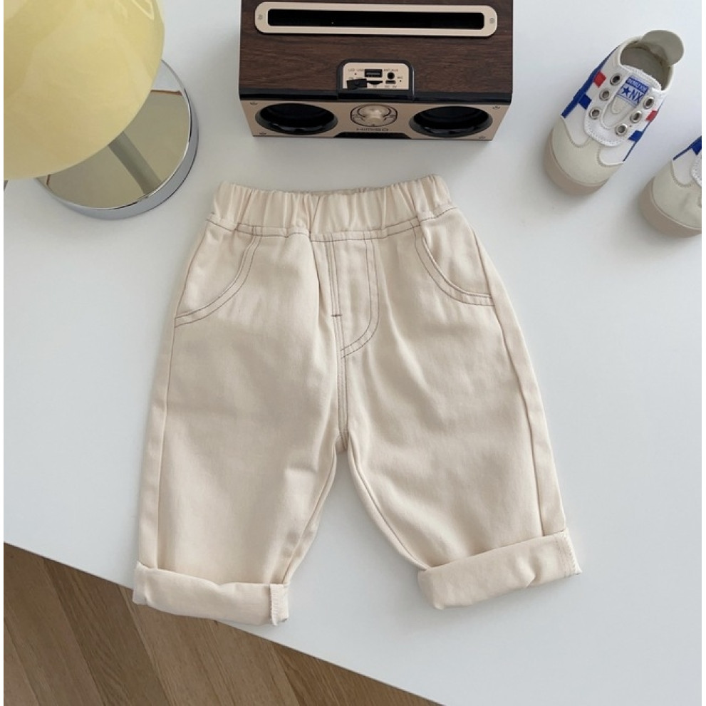 Стильні джинси хлопчику колір беж 11034