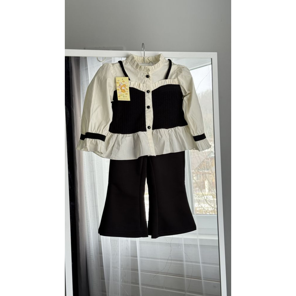 Костюм стильний для дівчинки з блузкою 11035