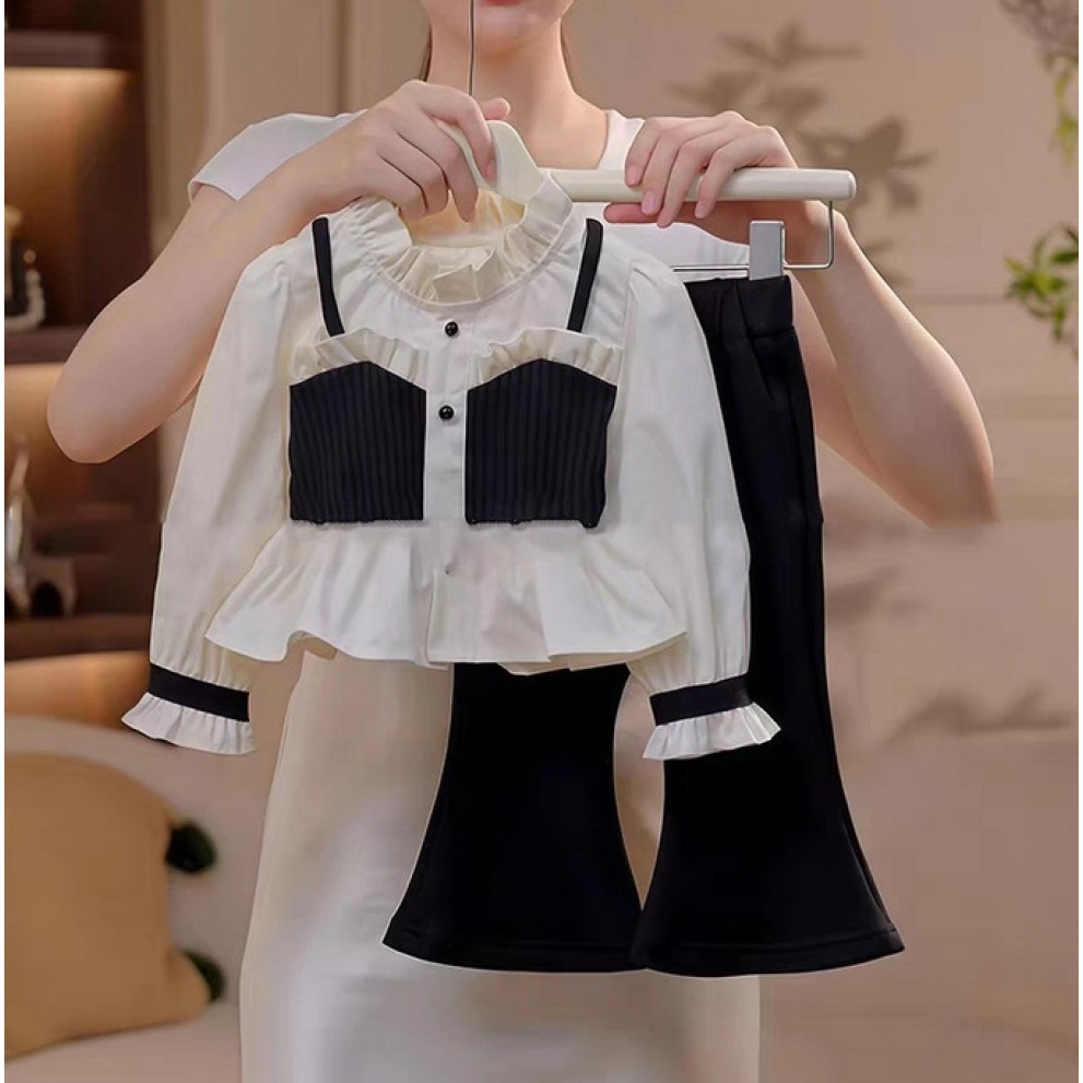 Костюм стильний для дівчинки з блузкою 11035