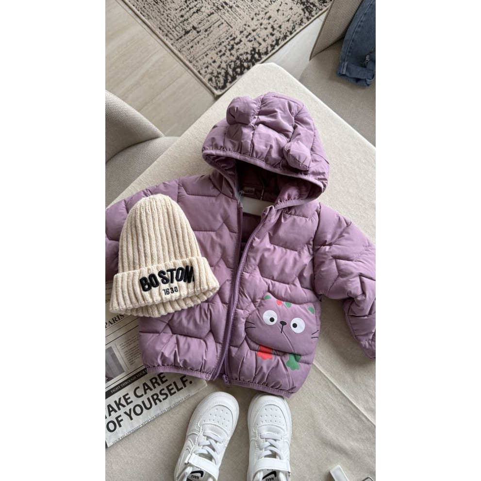 Демісезонна курточка з котиком 11039