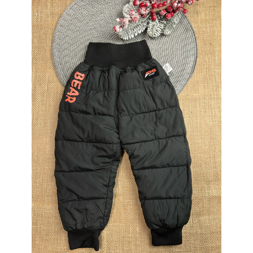 Утеплені штани Bear чорні 10179 Утеплені штани Bear чорні 10179