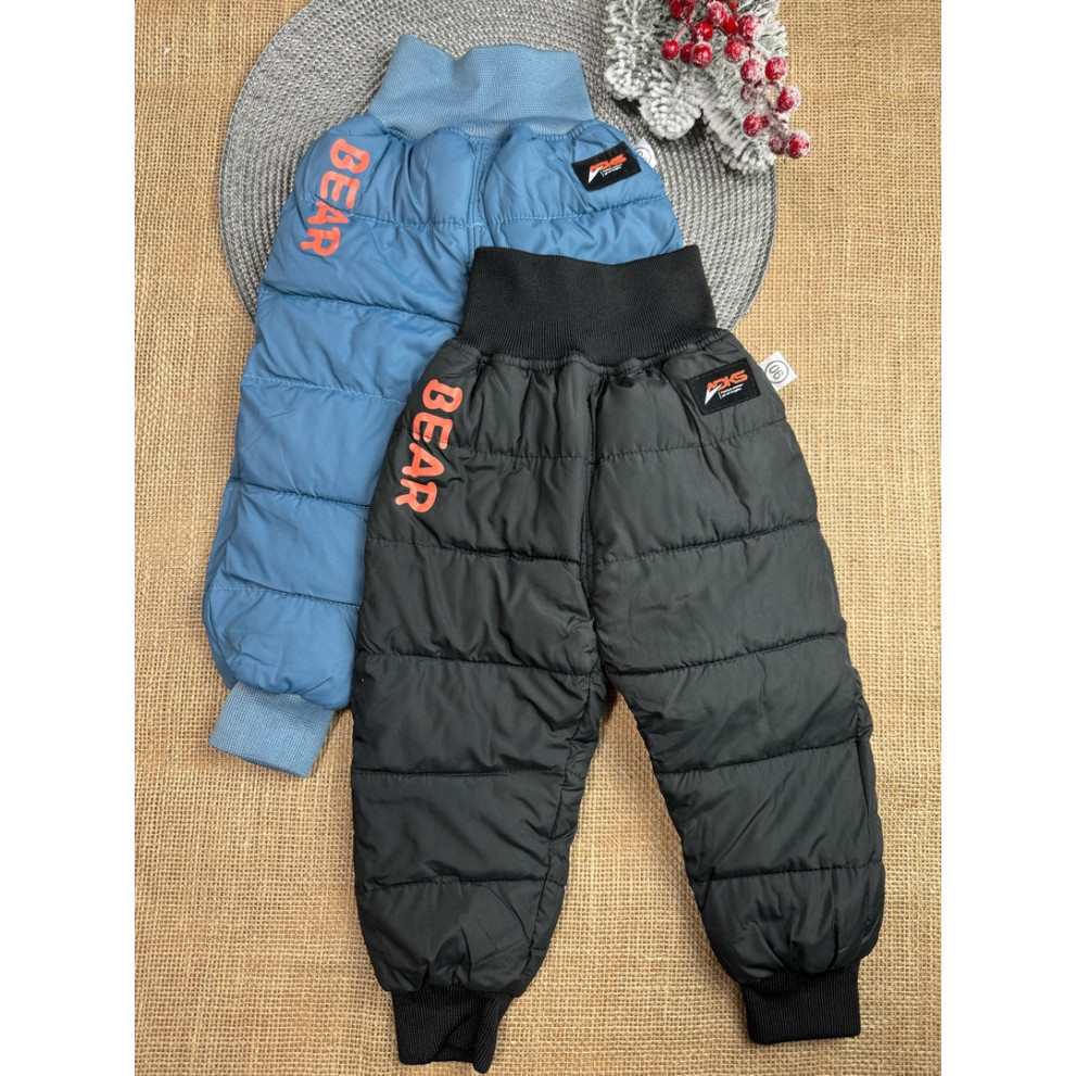 Утеплені штани Bear чорні 10179 Утеплені штани Bear чорні 10179