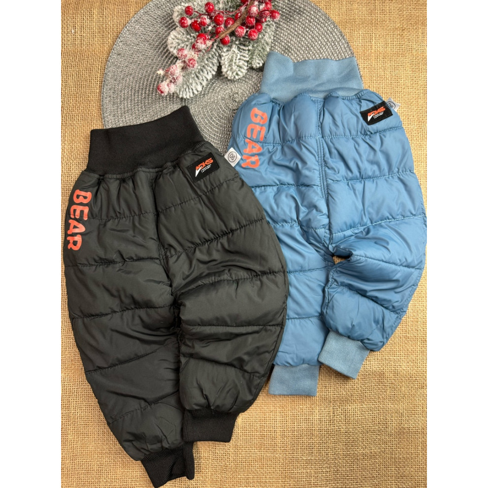 Утеплені штани Bear чорні 10179 Утеплені штани Bear чорні 10179