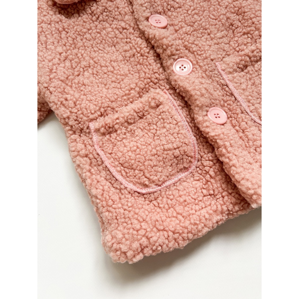 Шубка тедді для дівчинки рожева 10266