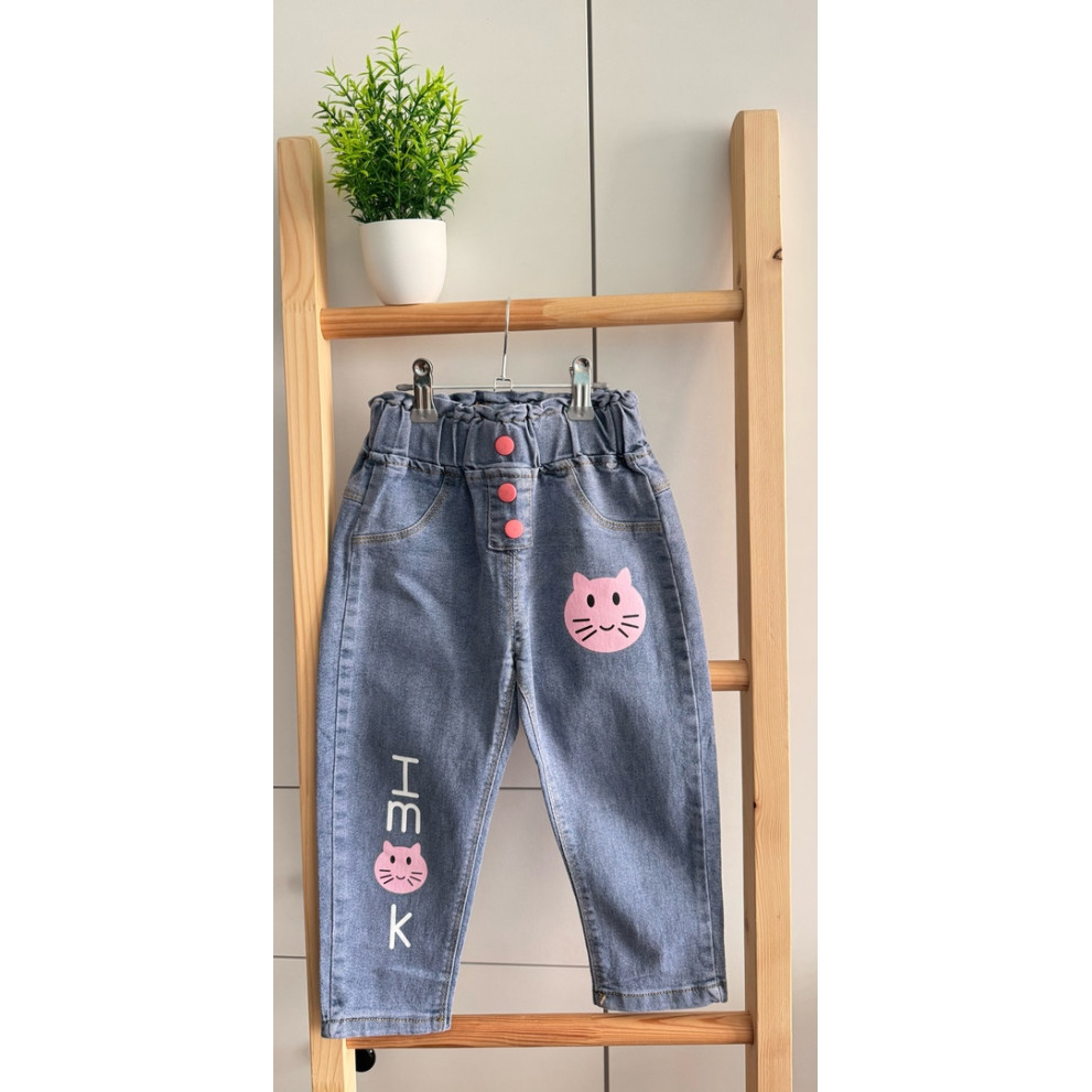 Джинси для дівчинки Imok колір синій 10391