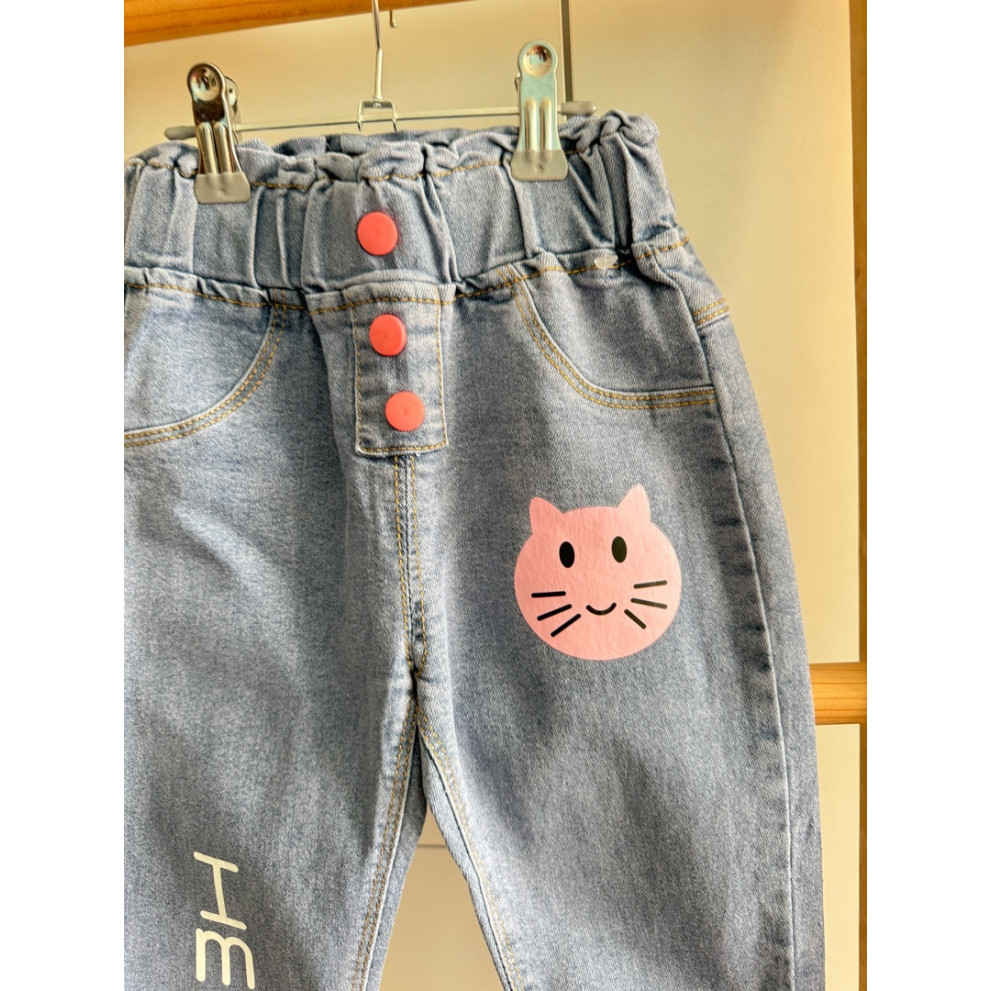 Джинси для дівчинки Imok колір синій 10391