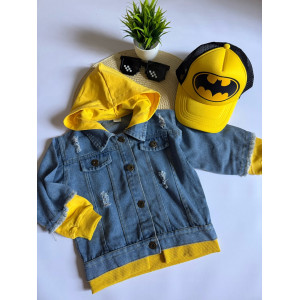 Джинсівка Watch out з жовтими вставками 10539