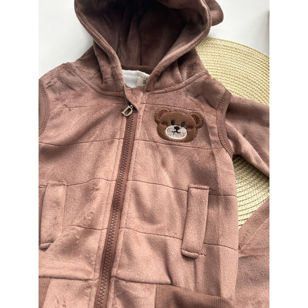 Костюм трійка теплий Bule Baby коричневий 10578 Костюм трійка теплий Bule Baby коричневий 10578