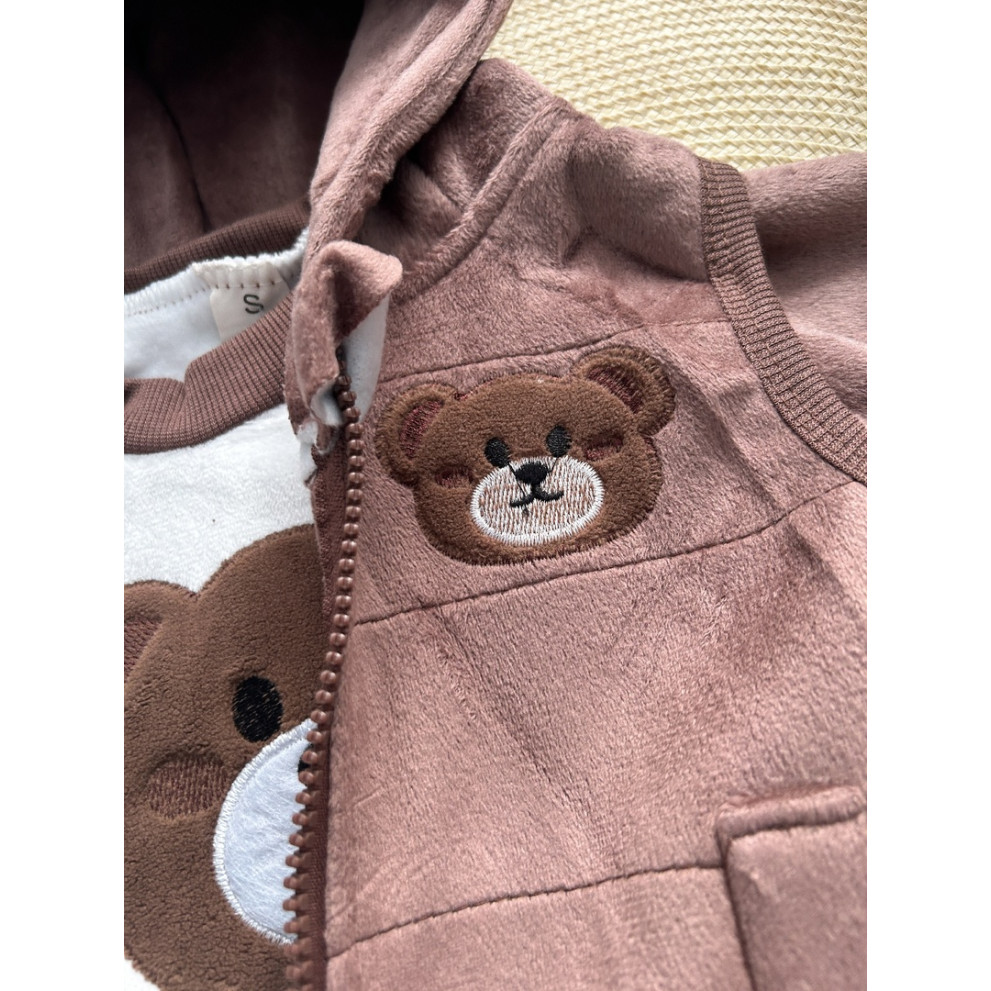 Костюм трійка теплий Bule Baby коричневий 10578 Костюм трійка теплий Bule Baby коричневий 10578