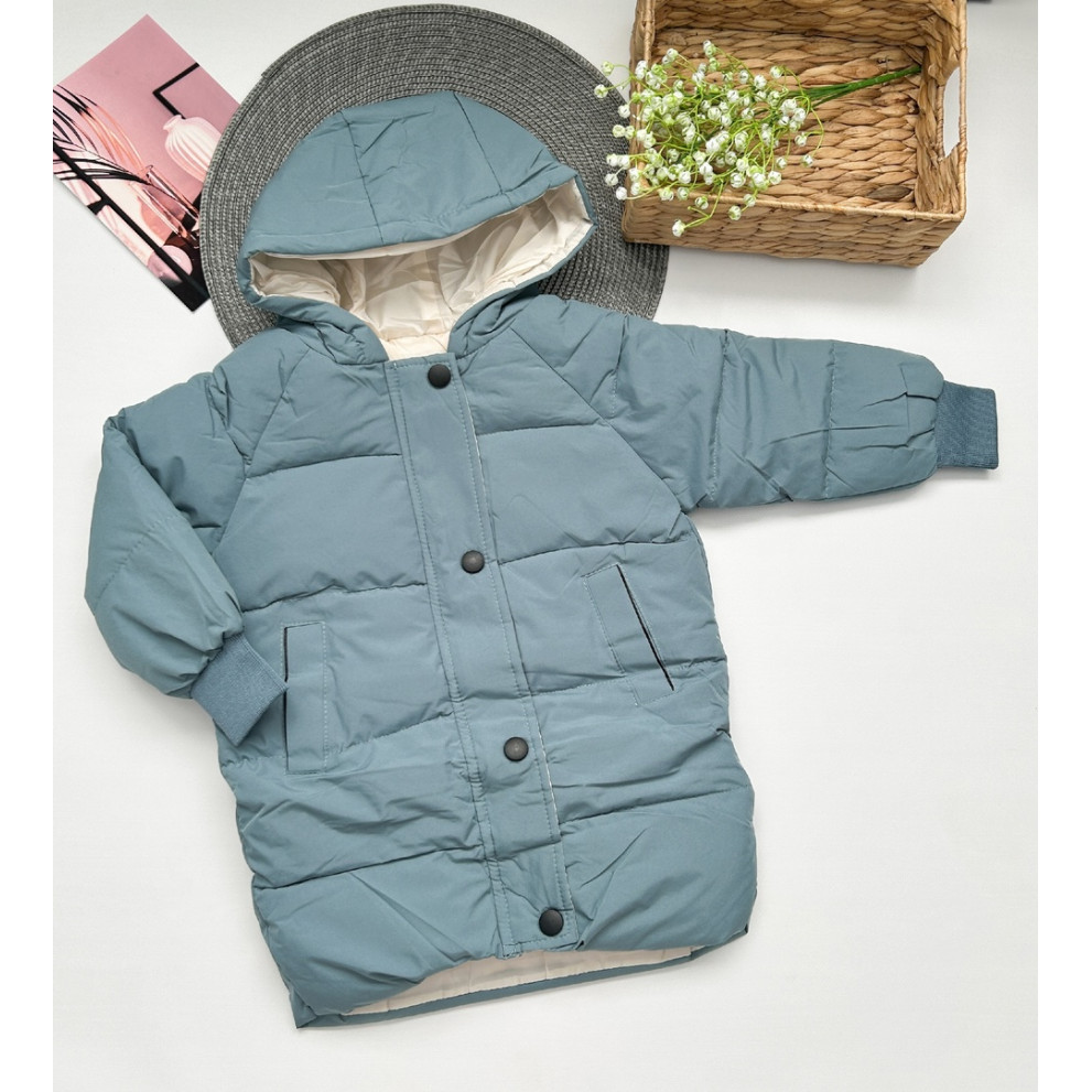 Пальто демісезонне синє 1557