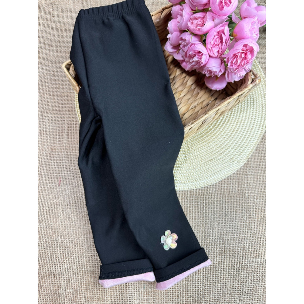 Лосини для дівчинки теплі чорні 10606