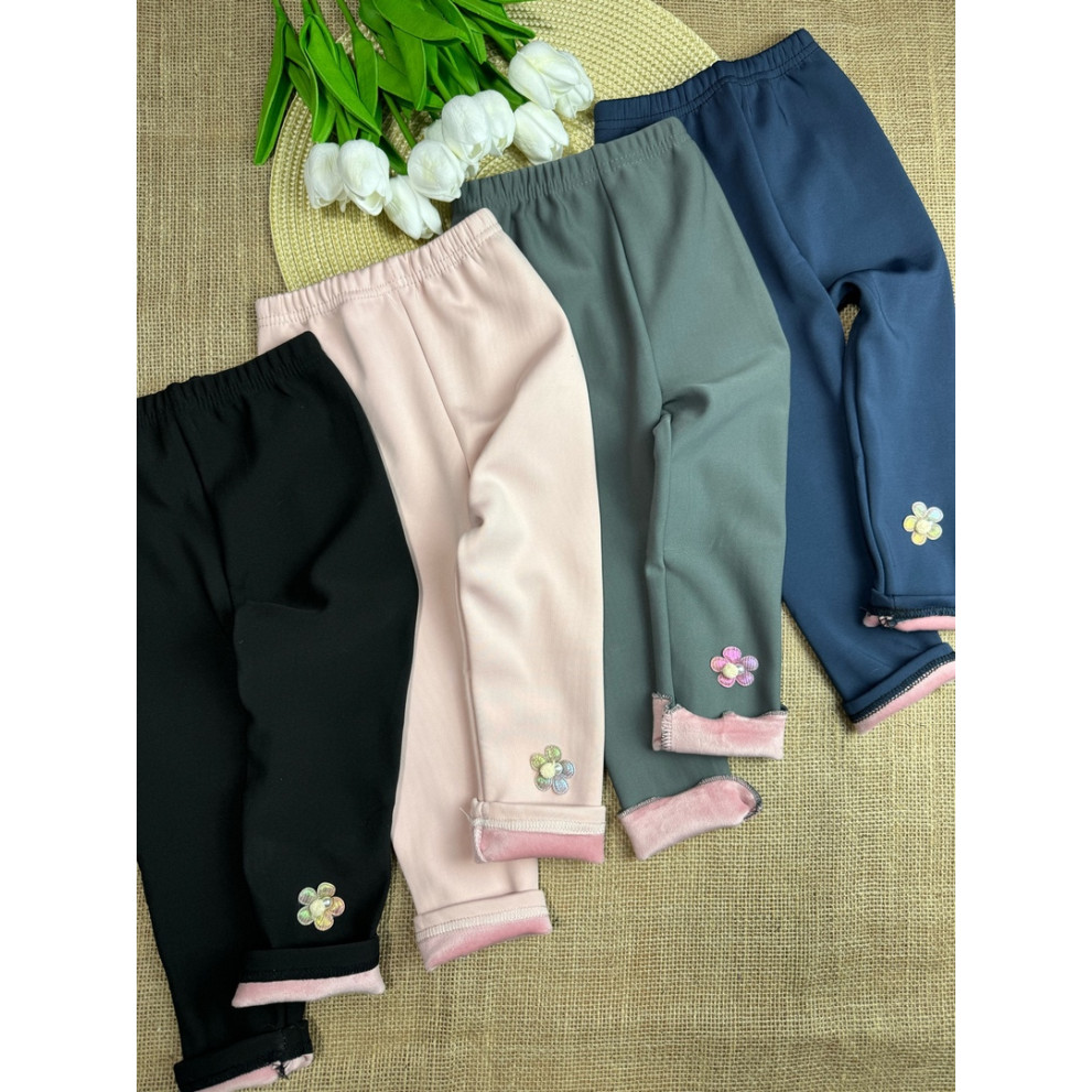 Лосини для дівчинки теплі чорні 10606