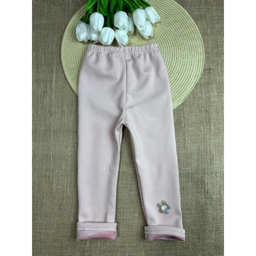 Лосини для дівчинки теплі рожеві 10607