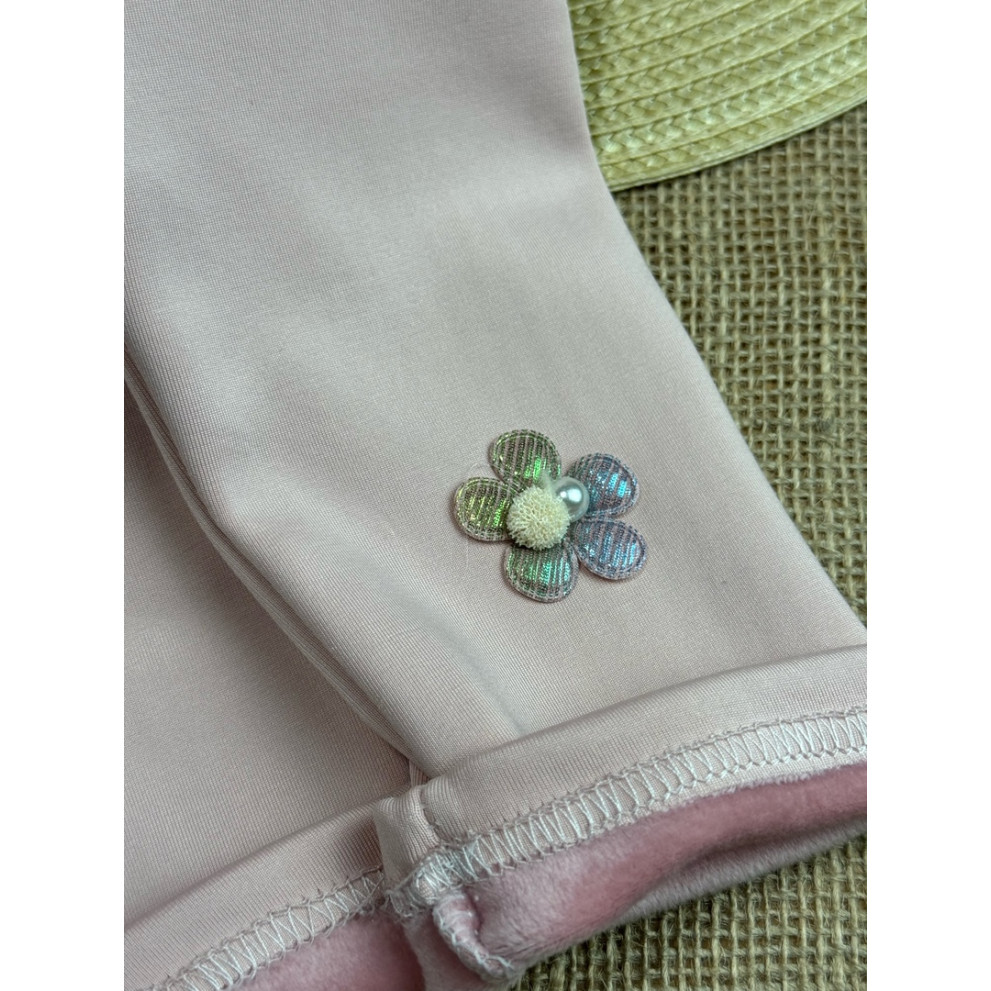 Лосини для дівчинки теплі рожеві 10607