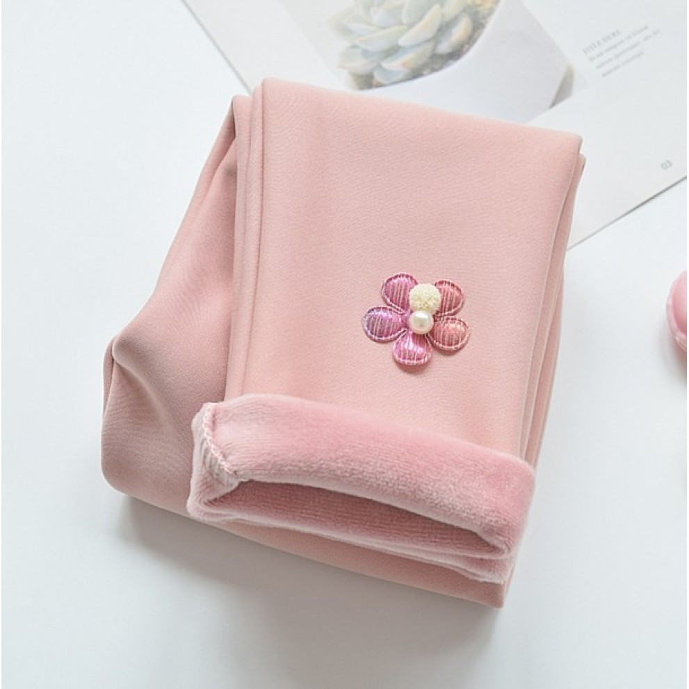 Лосини для дівчинки теплі рожеві 10607