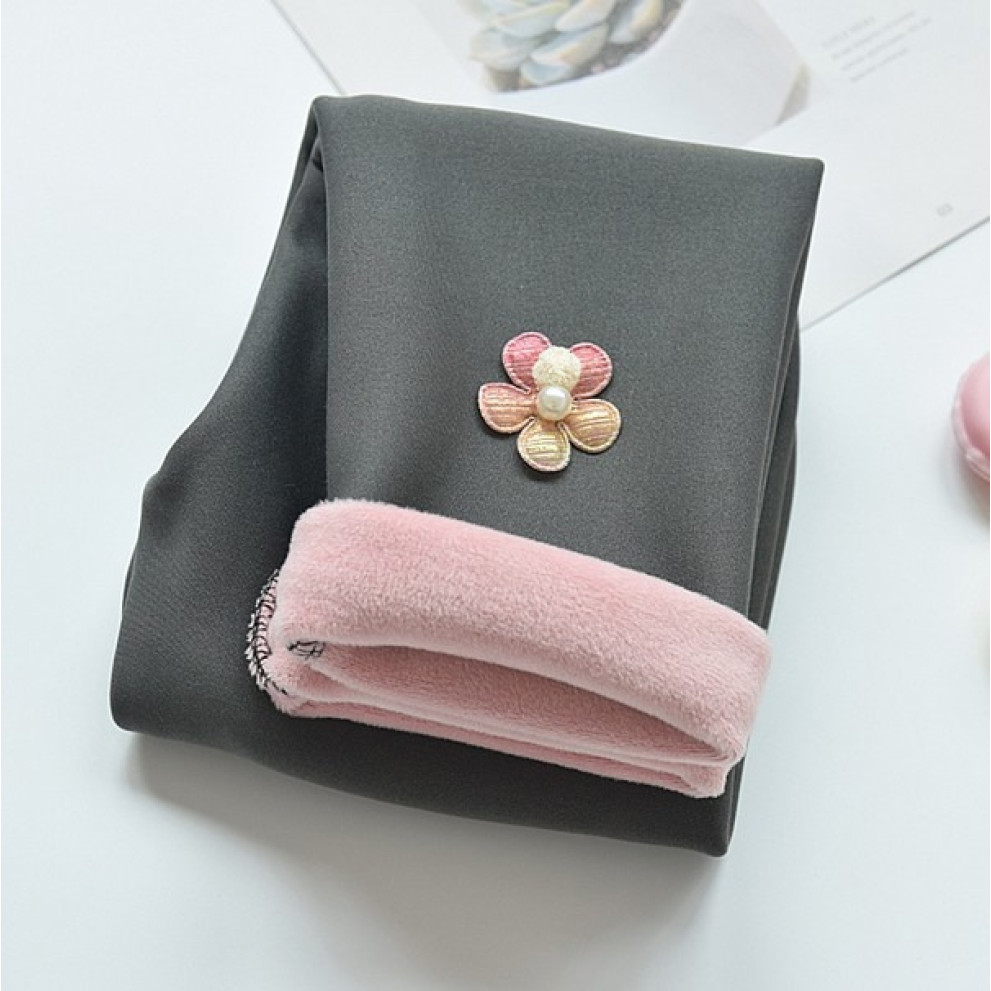 Лосини для дівчинки теплі сірі 10608