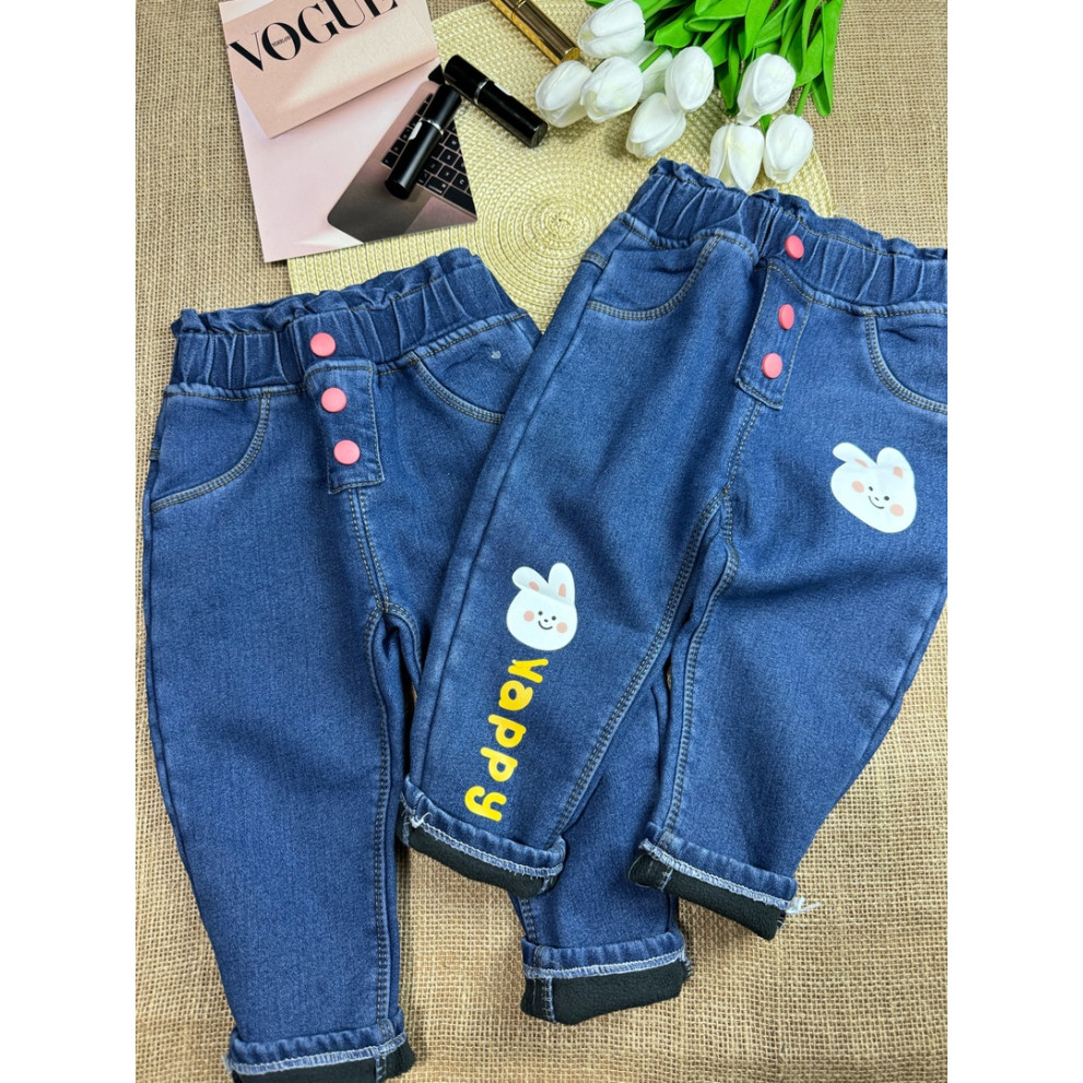 Джинси для дівчинки утеплені сині 10623