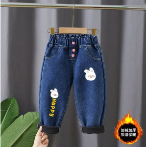 Джинси для дівчинки утеплені Happy сині 10624