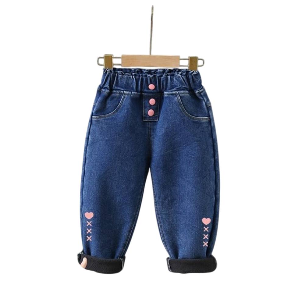 Джинси для дівчинки утеплені  сині 10634