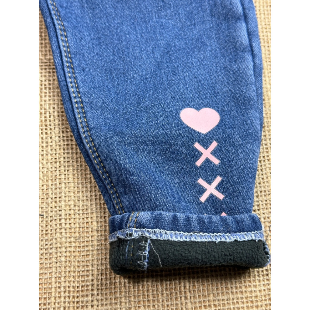 Джинси для дівчинки утеплені  сині 10634