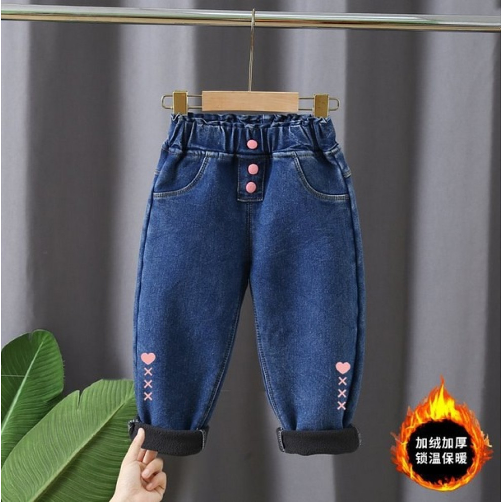 Джинси для дівчинки утеплені  сині 10634