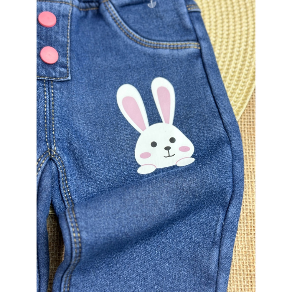 Джинси для дівчинки утеплені Dino синій 10635